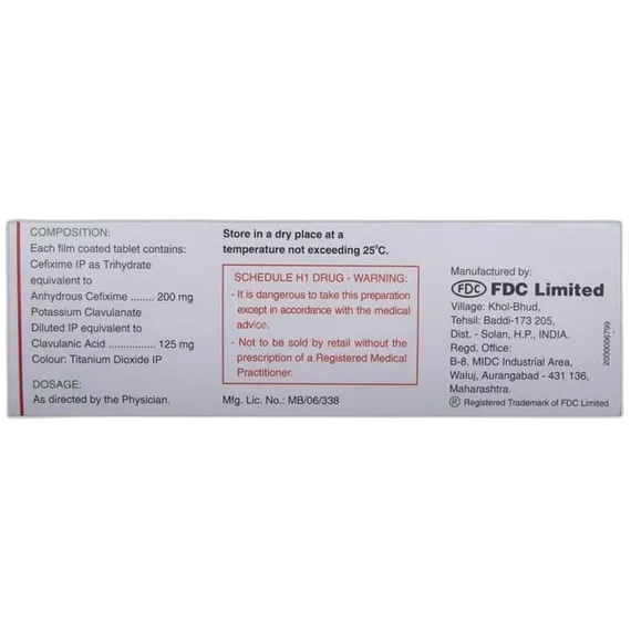 zifi cv 200mg tablet 10's